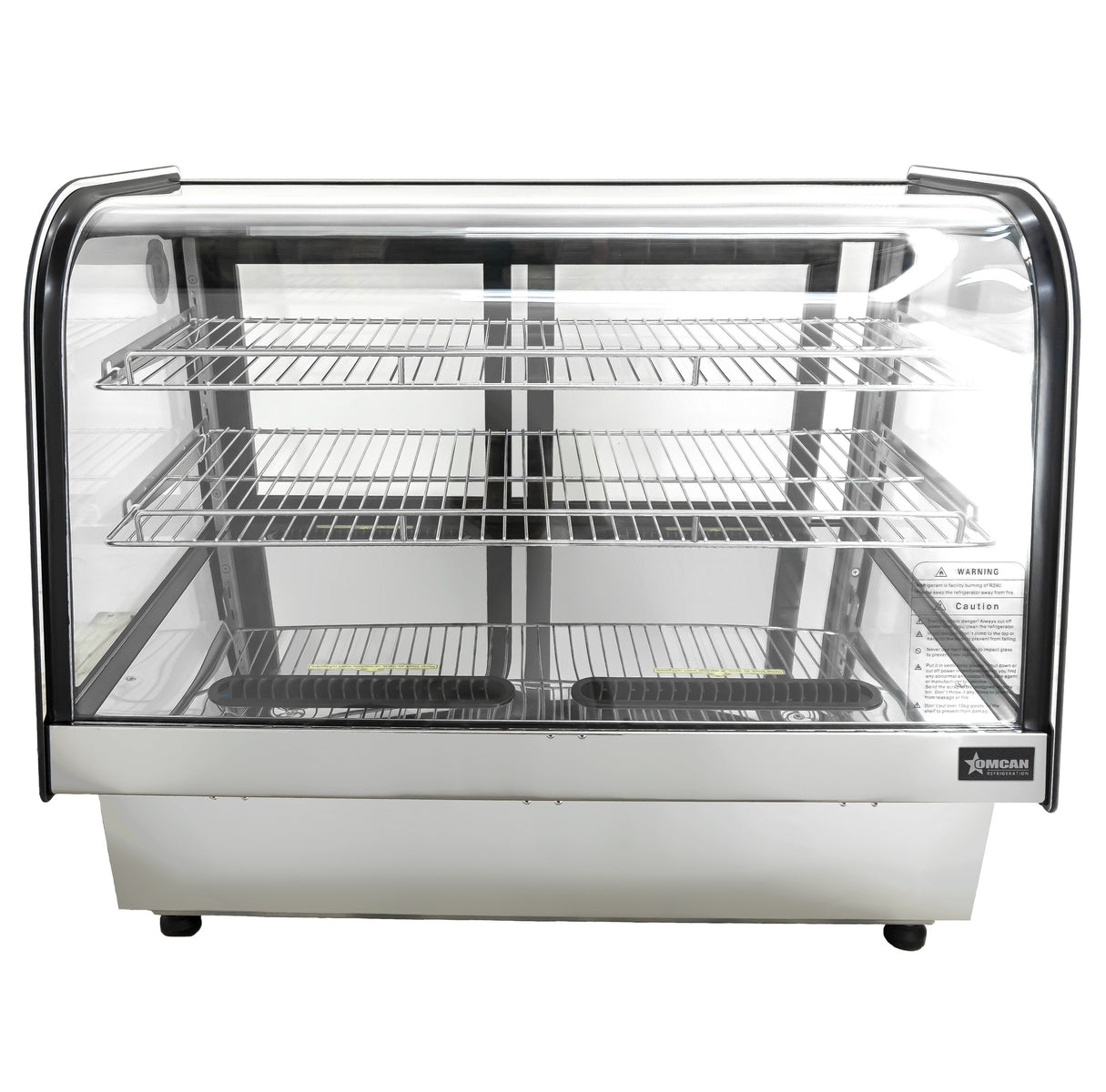 Omcan RS-CN-0160-4D 35 In. Drop-In Curved Glass Refrigerated Display Showcase, 112L (3.95 Cu. Ft.), R290