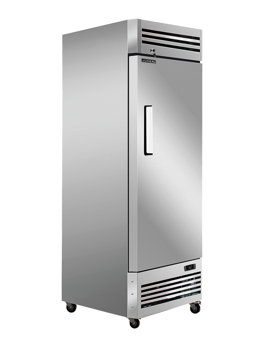 Omcan RE-TH-0021-HC 27 In. Juneau Reach-In Refrigerator, 17.8 Cu. Ft., 1 Door, R290, Stainless Steel