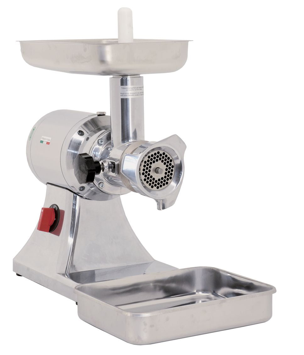 Omcan MG-IT-0022-C #22 Meat Grinder, 1.5 HP, 90 RPM, Stainless Steel Hopper, European-Style Knives