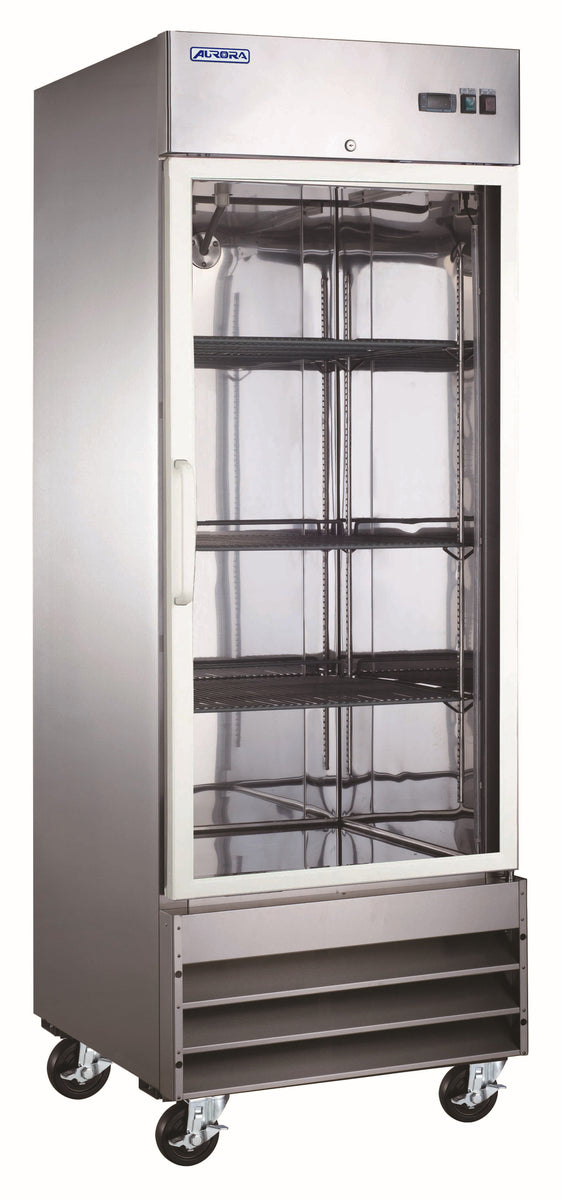 Omcan RE-CN-0041E-G-HC 54 In. Aurora Reach-In Refrigerator, 41.3 Cu. Ft., Glass Door, R290
