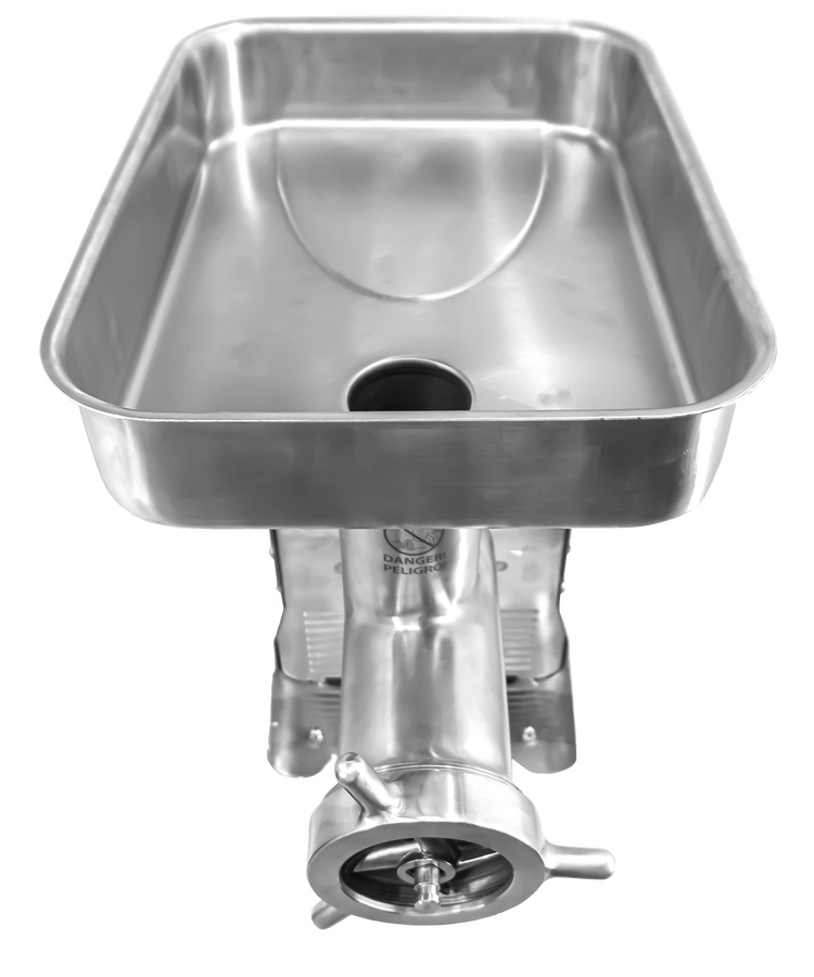Omcan MG-CN-0032-E #32 Stainless Steel Meat Grinder, 1.5 HP, 720 lb/hr, Gear-Driven, Micro Safety Switch