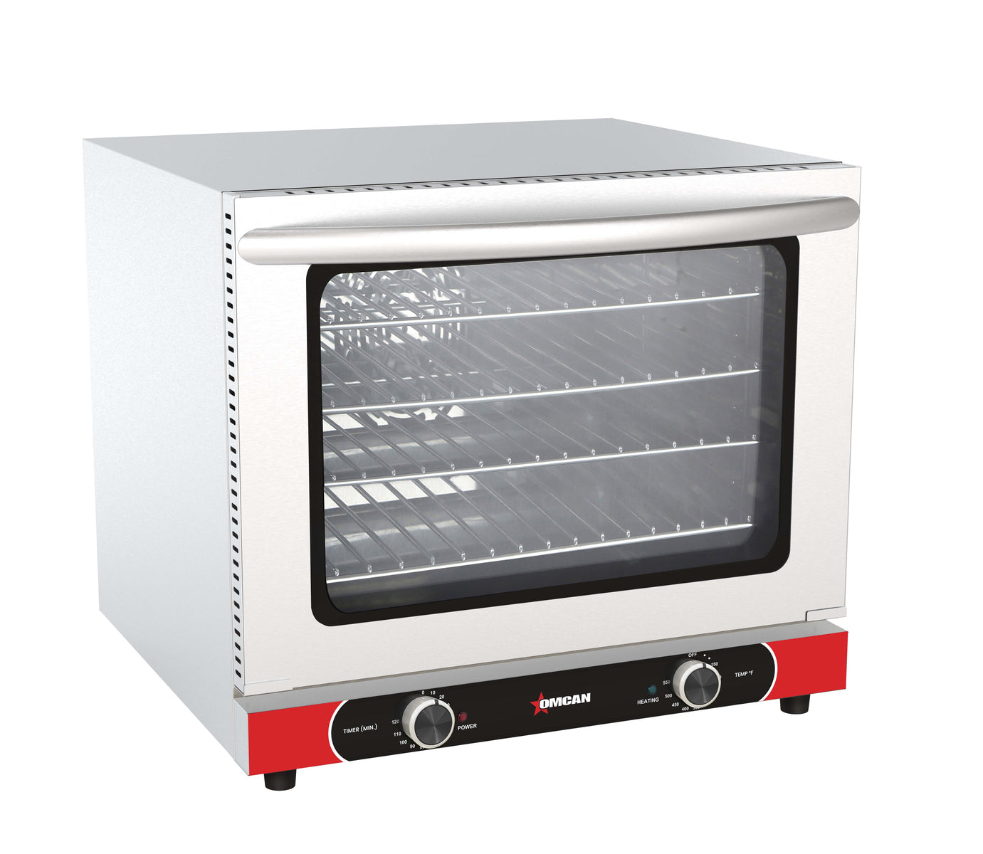 Omcan CE-CN-0066 Countertop Convection Oven, 66L (2.33 Cu. Ft.), 2,800W, 4 Racks