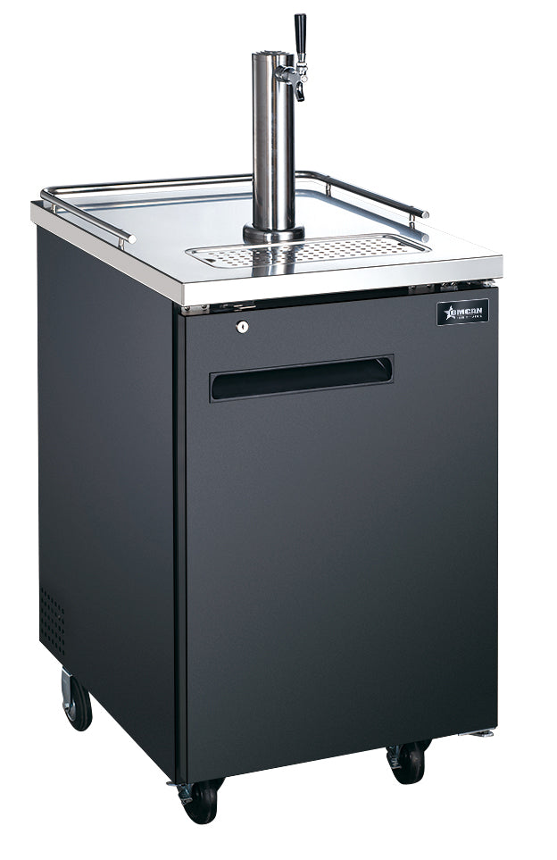 Omcan BD-CN-0007-HC 24 In. Solid Door Beer Dispenser, 1 Keg Capacity, 6.5 Cu. Ft.