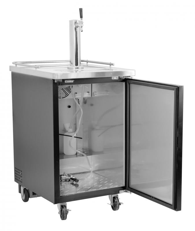 Omcan BD-CN-0007-HC 24 In. Solid Door Beer Dispenser, 1 Keg Capacity, 6.5 Cu. Ft.
