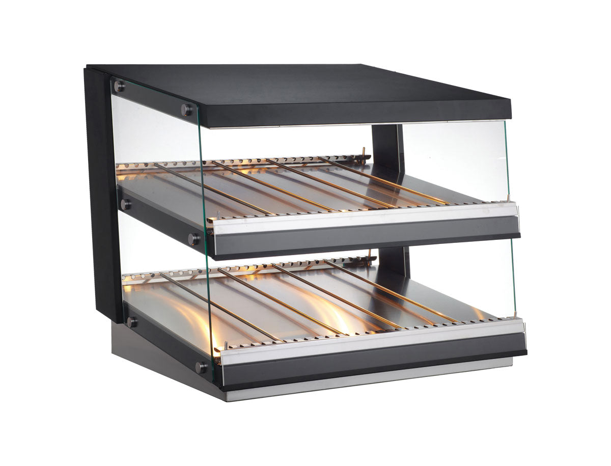 Omcan DW-CN-0065 32 In. Countertop Pass-Through Display Warmer, 85L (3 Cu. Ft.), Tempered Glass, LED Lighting