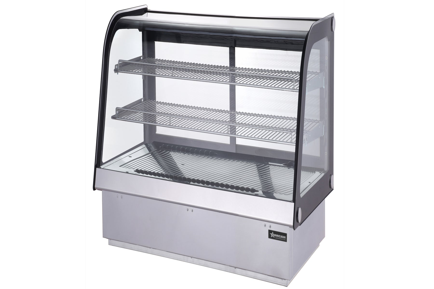 Omcan RS-CN-0120-4D 28 In. Drop-In Curved Glass Refrigerated Display Showcase, 88L (3.1 Cu. Ft.), R290