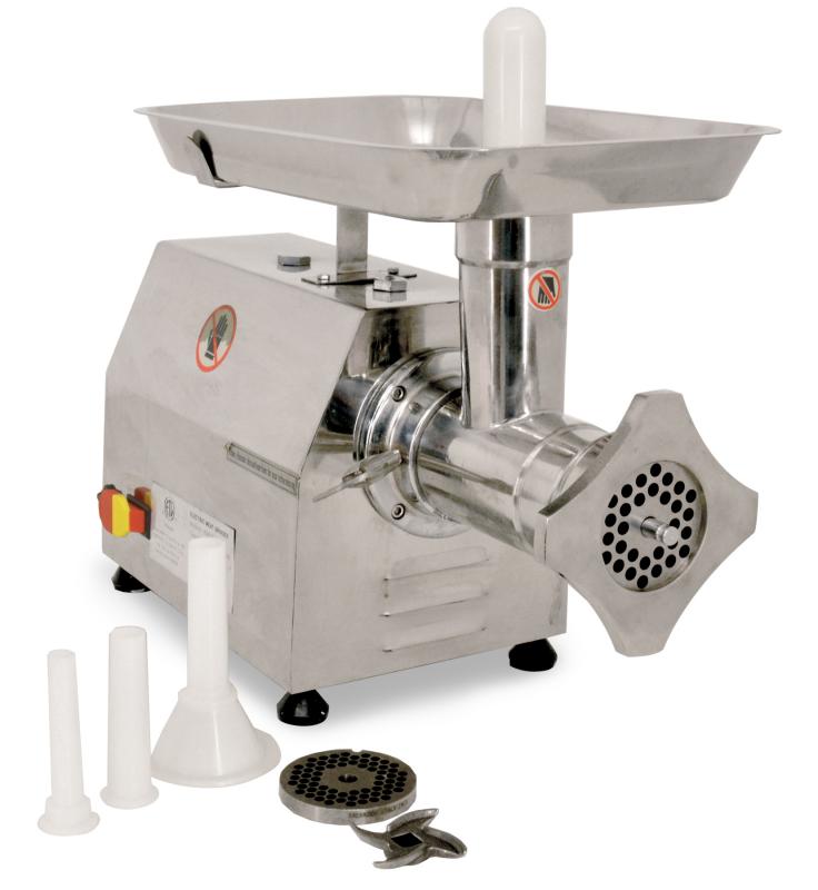 Omcan MG-CN-0022-S #22 Stainless Steel Meat Grinder, 1.5 HP, 485 lb/hr Capacity