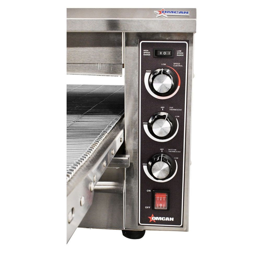 Omcan CE-CN-0356 48 In. Countertop Conveyor Toaster, 14 In. Belt, 3,600W, 240V, Dual Direction Belt
