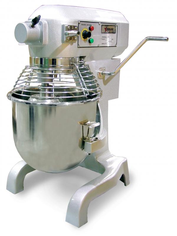 Omcan MX-CN-0020-T 20 Qt General Purpose Planetary Mixer, 1.5 HP / 1,119W, Safety Guard, Built-In Timer