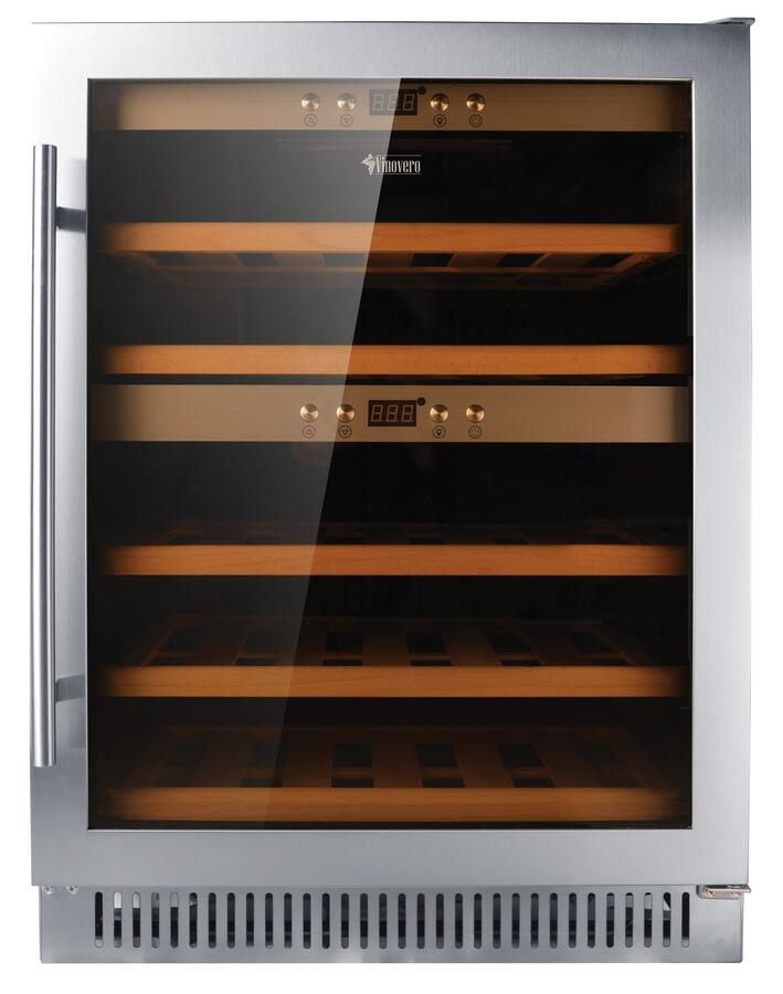 Omcan WC-CN-0040-D 23 In. Vinovero Dual Zone Wine Cooler, 40-Bottle Capacity, Stainless Steel Door, R600a