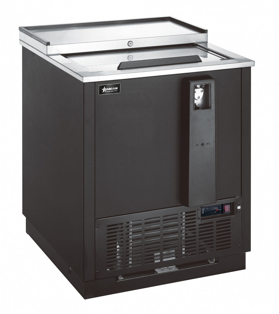 Omcan BB-CN-0005-HC 26 In. Reach-In Beer Bottle Cooler, 1 Stainless Steel Lid, 5 Cu. Ft.
