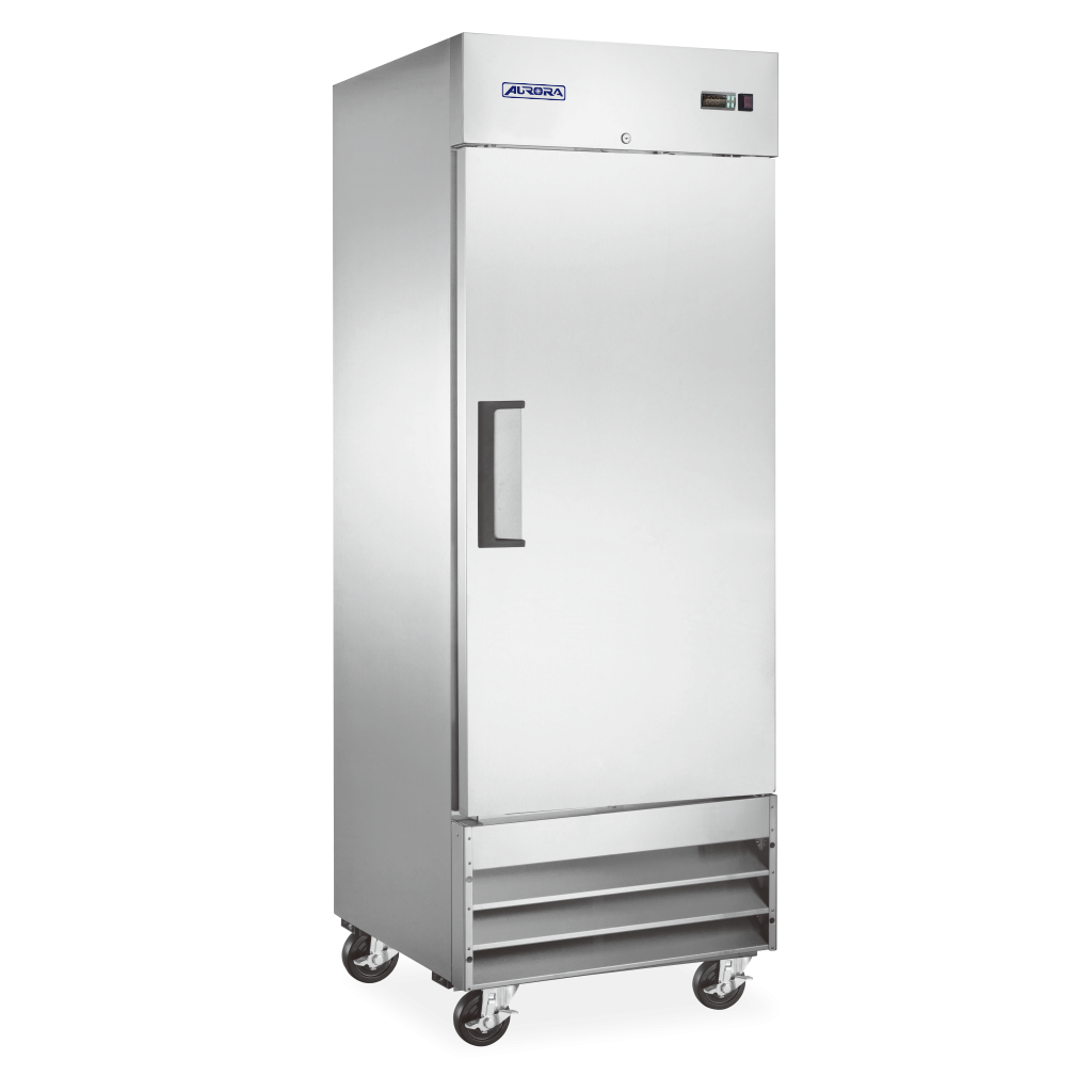 Omcan 59024 Aurora 29 In. Reach-In Refrigerator, 20.6 cu. ft. (583L), Stainless Steel, 1 Solid Door