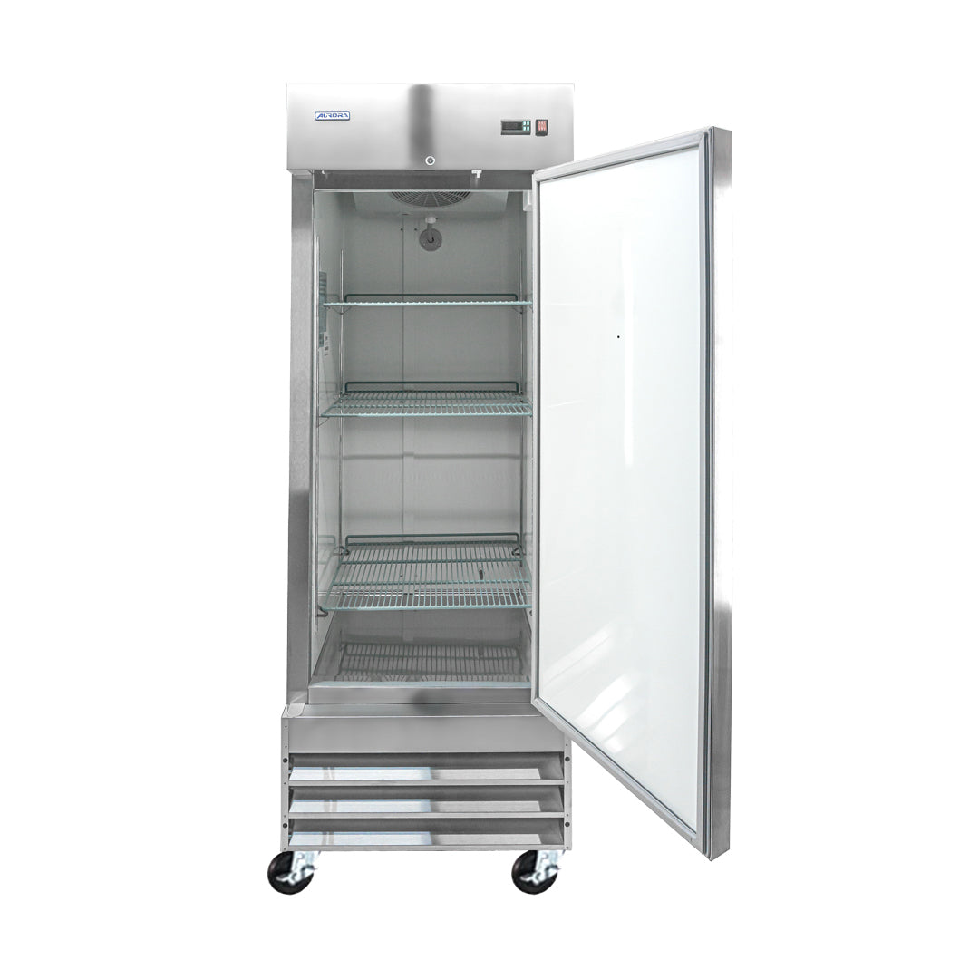 Omcan 59024 Aurora 29 In. Reach-In Refrigerator, 20.6 cu. ft. (583L), Stainless Steel, 1 Solid Door