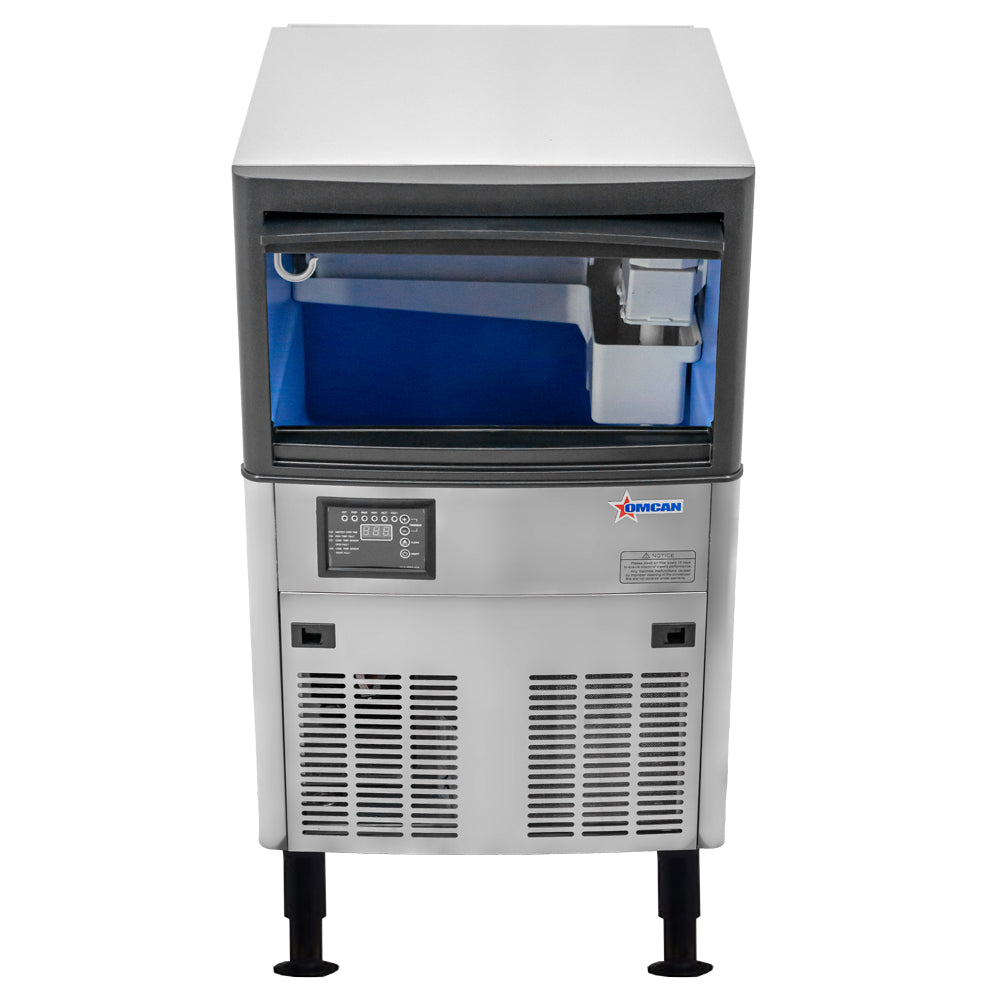 Omcan IC-CN-0089S 19.7 In. Ice Maker, 79 lb/Day, 33.1 lb Bin, Full Cube, Air Cooled, Energy Star