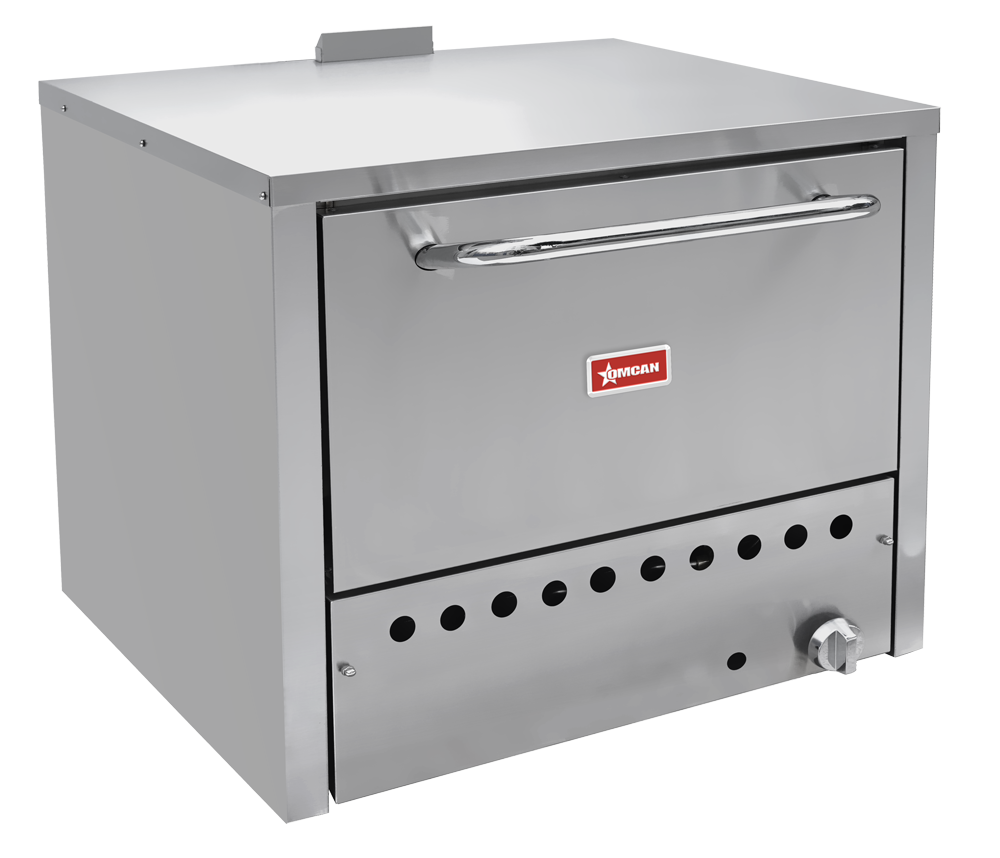 Omcan PE-CN-36P31 32 In. Countertop Gas Pizza Oven, 32,000 BTU, 2 Decks, Baking Stones