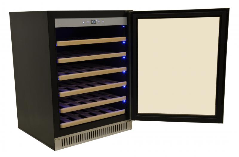 Omcan WC-CN-0051-S Vinovero 23 In. Single Zone Wine Cooler, 51 Bottle Capacity, Stainless Steel Door, R600a Refrigerant
