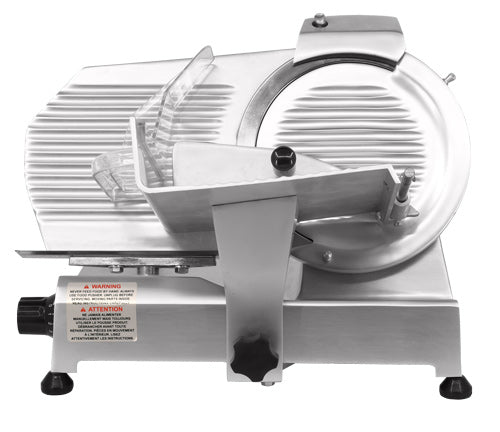 Omcan MS-IT-0250-U 10 In. Belt-Driven Meat Slicer, 220W, Anodized Aluminum, Trento