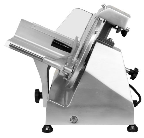 Omcan MS-IT-0250-U 10 In. Belt-Driven Meat Slicer, 220W, Anodized Aluminum, Trento