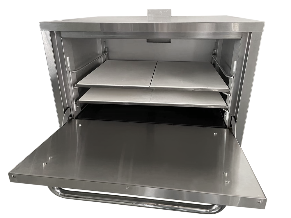 Omcan PE-CN-36P26 27 In. Countertop Gas Pizza Oven, 32,000 BTU, 2 Decks, Baking Stones