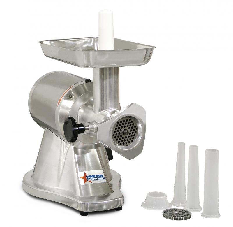 Omcan MG-CN-0012-E #12 Stainless Steel Meat Grinder, 1 HP, 200 RPM, Reverse Switch