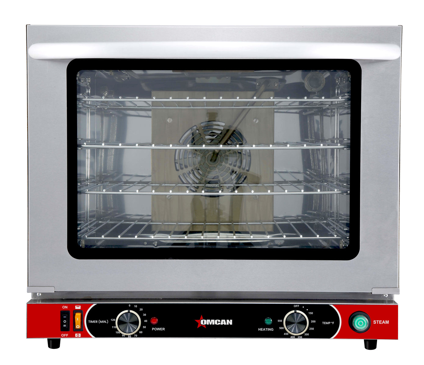 Omcan CE-CN-0066-G 23 In. Countertop Convection Oven, 66L (Half-Size), 2800W, Grill Function, Humidity Control