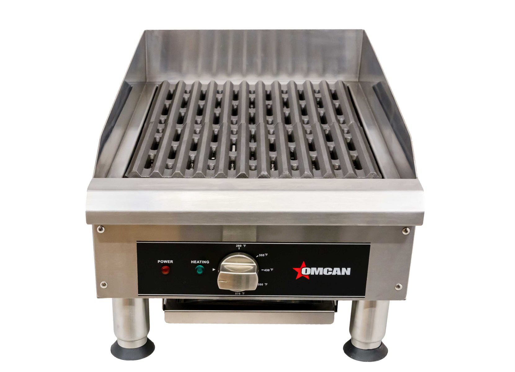 Omcan CE-CN-0350-240V 16 In. Electric Charbroiler with Interchangeable Grill and Griddle Plates, 3.6 kW, 240V