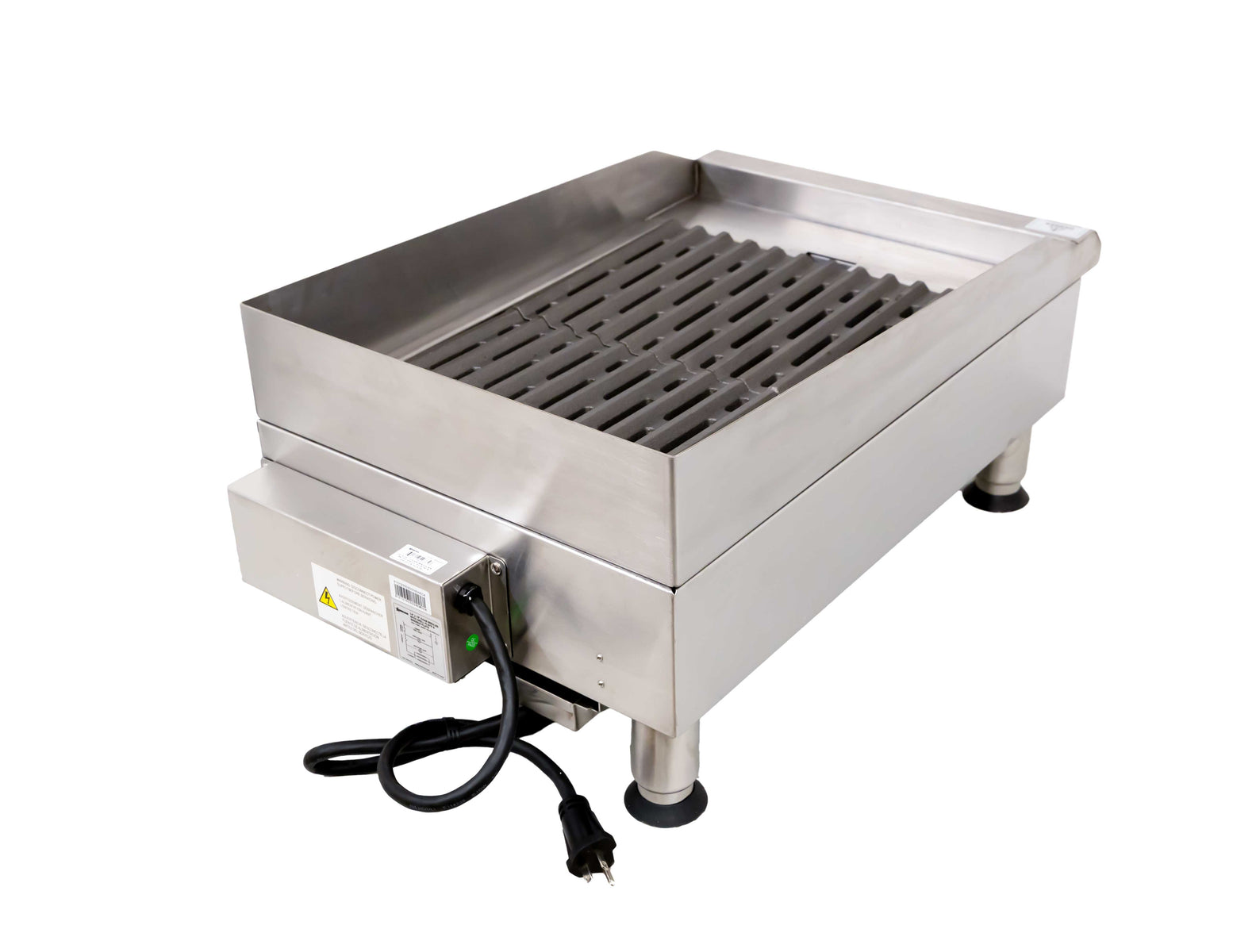 Omcan CE-CN-0350-240V 16 In. Electric Charbroiler with Interchangeable Grill and Griddle Plates, 3.6 kW, 240V