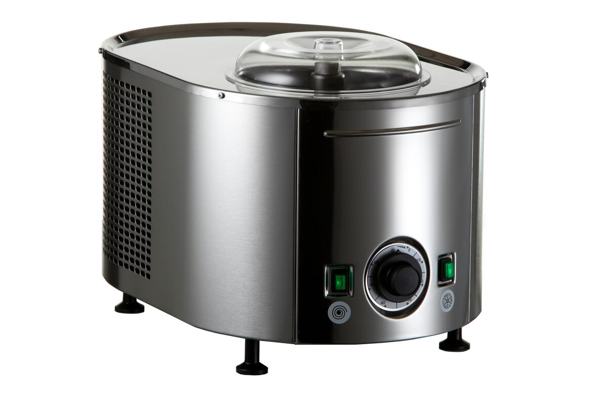 Omcan 58178 Musso Mini Ice Cream Maker, 2L Bowl Capacity, 200W, 80 RPM Induction Motor, R134A, Made in Italy