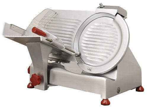 Omcan MS-IT-0250-IP 10 In. Blade Meat Slicer, 190W, Anodized Aluminum, Ball-Bearing Carriage