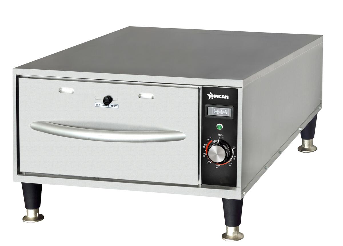 Omcan FW-CN-0001 Single Narrow Freestanding Warming Drawer, 450W, Full-Size Pan Capacity