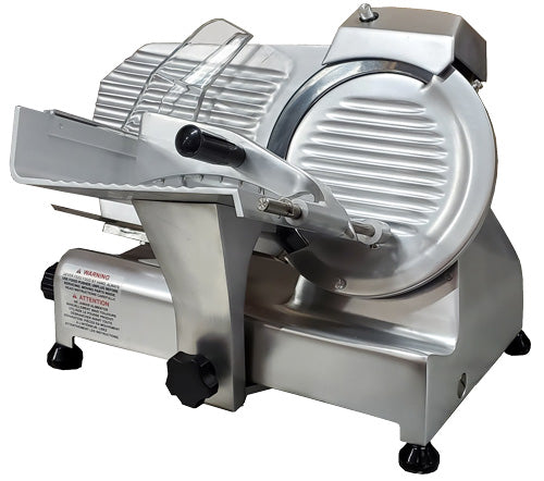 Omcan MS-IT-0220-U 9 In. Belt-Driven Meat Slicer, 190W, 300 RPM, Anodized Aluminum, High Carbon Steel Blade
