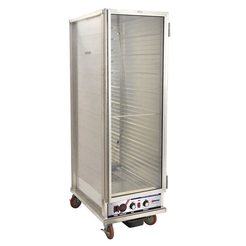 Omcan 31834 21 In. Non-Insulated Heated Proofer Cabinet, 35-Pan Capacity, Casters
