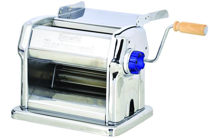 Omcan PM-IT-0210-M Stainless Steel Manual Pasta Sheeter, 8.25 In. Roller Width, 10 Thickness Settings, Table Mount