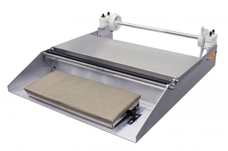 Omcan SE-US-0533-S One-Roll Capacity Wrapping Machine, 6" x 15" (152 x 381 mm) Hot Plate, Stainless Steel