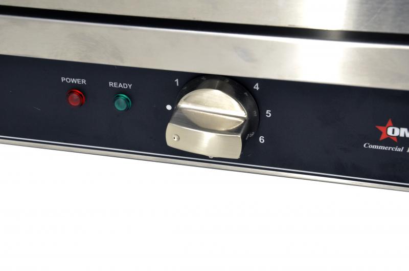 Omcan CE-CN-0580-S Quartz Salamander Grill, 14" x 21" Warming Base, 3.2 kW, Stainless Steel