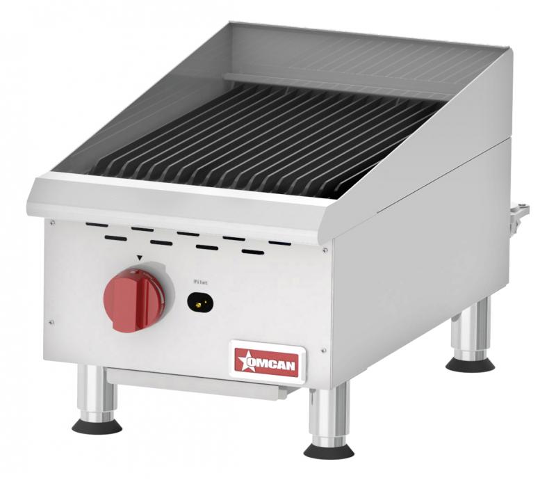 Omcan CE-CN-CBR15 15 In. Countertop Radiant Gas Charbroiler, 1 Burner, 40,000 BTU, Natural Gas