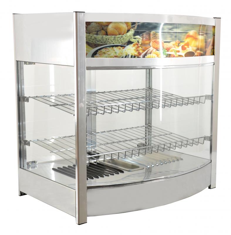 Omcan DW-CN-0107 25 In. Countertop Display Warmer, 2 Shelves, 107L (3.8 Cu. Ft.)