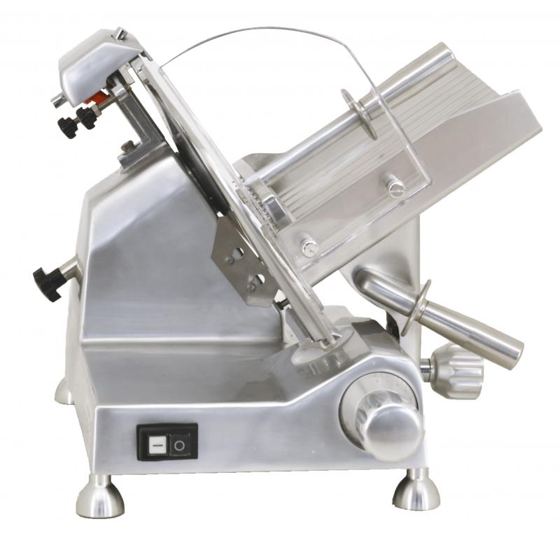 Omcan MS-CN-0300-C 12 In. Belt-Driven Meat Slicer, 250W, 265 RPM, High Carbon Steel Blade, Blade Lock