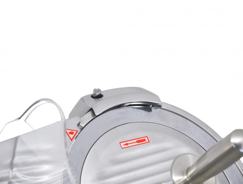 Omcan MS-CN-0300-C 12 In. Belt-Driven Meat Slicer, 250W, 265 RPM, High Carbon Steel Blade, Blade Lock