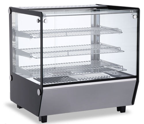 Omcan DW-CN-0120-5 27 In. Square Glass Countertop Display Warmer, 120L (4.2 Cu. Ft.), Water Tray