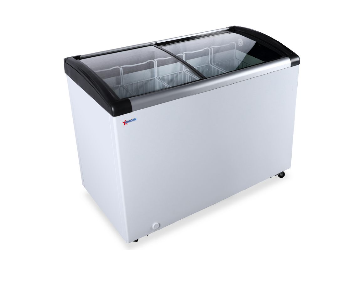Omcan FR-CN-0296 48 In. Ice Cream Display Chest Freezer, 214L (7.6 Cu. Ft.), Sliding Glass Doors