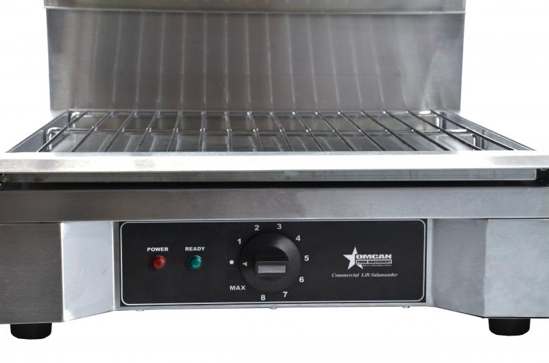 Omcan CE-CN-1506-S Quartz Salamander Grill, 14" x 17.71" Warming Base, 1.8 kW, Stainless Steel