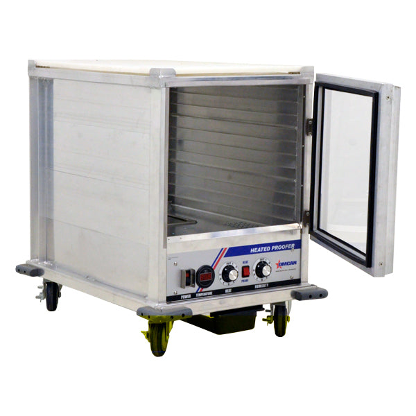 Omcan 43554 21 In. Non-Insulated Heated Proofer Cabinet, 10-Pan Capacity, Casters
