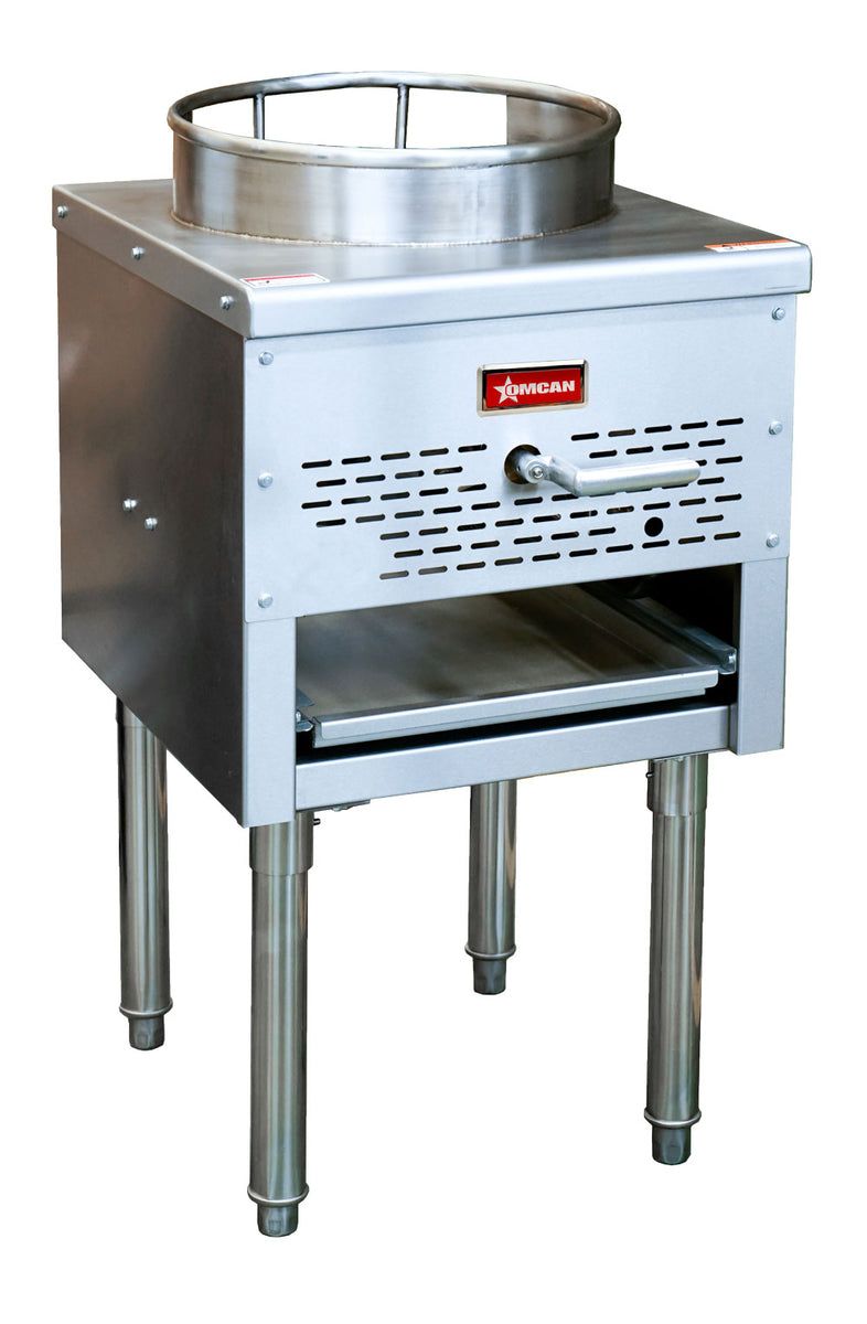 Omcan CE-CN-WOK LP 18 In. Countertop Wok Range, 13" Wok Ring, 95,000 BTU, Liquid Propane, Pilot Ignition