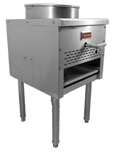 Omcan CE-CN-WOK LP 18 In. Countertop Wok Range, 13" Wok Ring, 95,000 BTU, Liquid Propane, Pilot Ignition