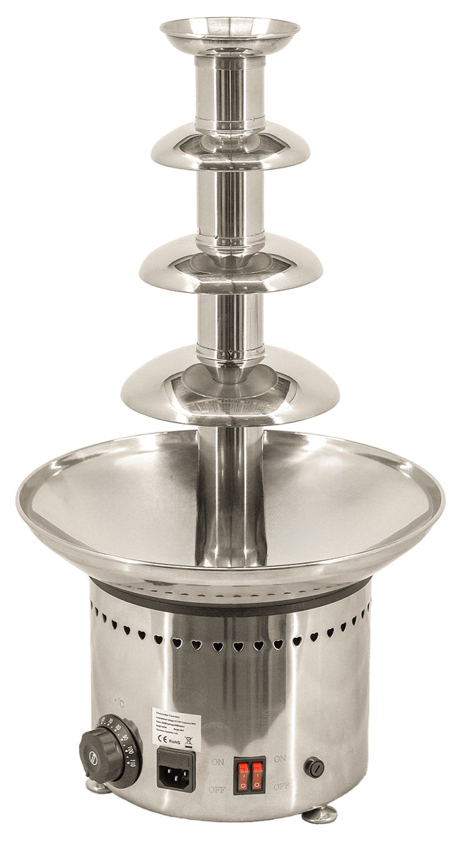 Omcan CF-CN-0004 4-Tier Stainless Steel Chocolate Fountain, 8.8 lbs Capacity