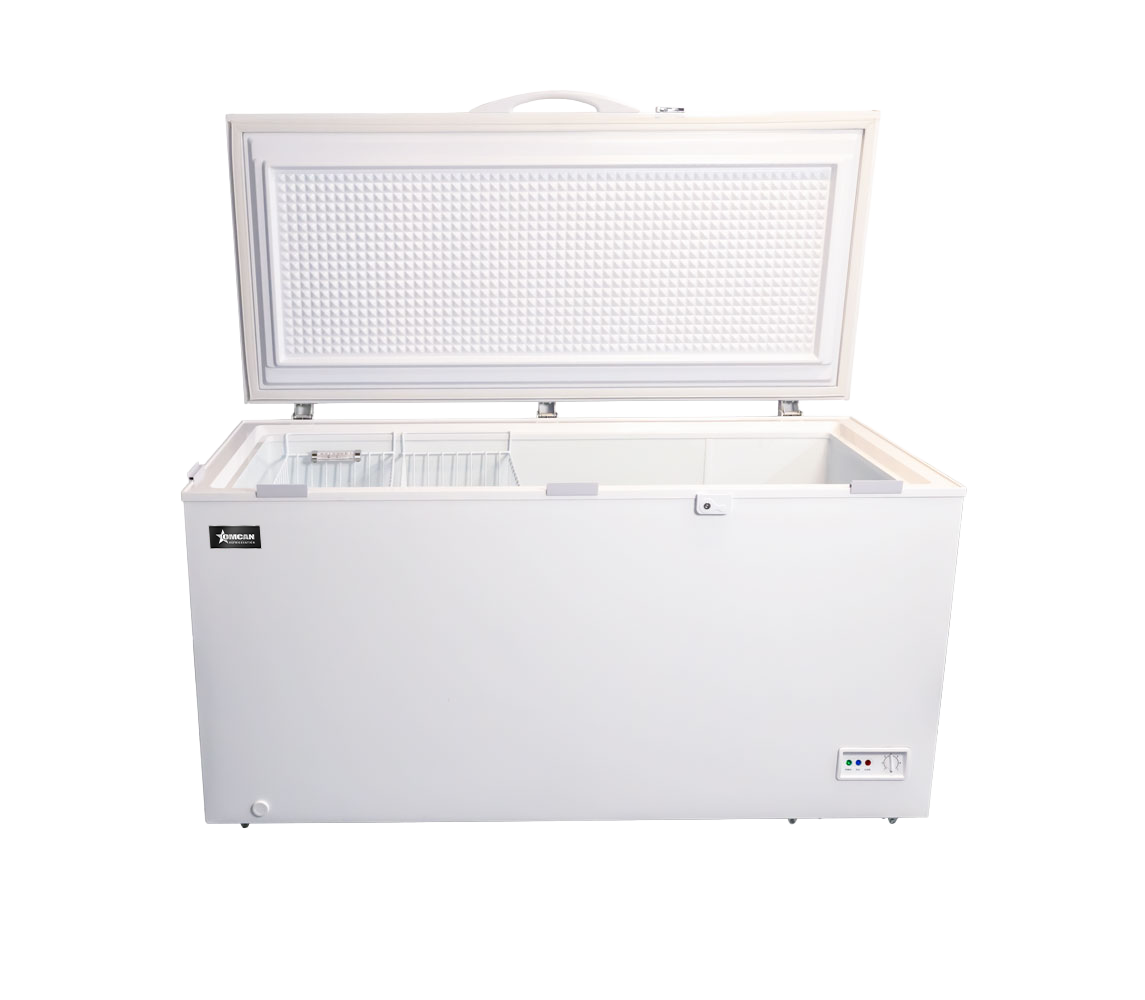 Omcan FR-CN-0445 60 In. Chest Freezer, Solid Flat Top, 15.3 Cu. Ft., Hinged Lid with Lock