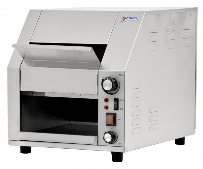 Omcan CE-CN-0254-T 22 In. Conveyor Toaster, 9.5" Opening, 1,800W, Variable Speed, Stainless Steel