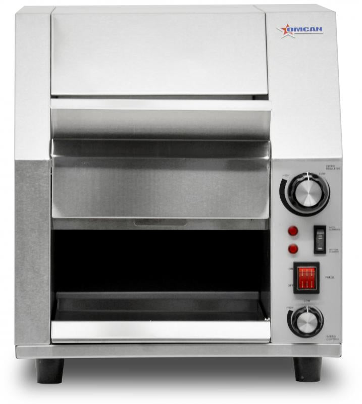 Omcan CE-CN-0254-T 22 In. Conveyor Toaster, 9.5" Opening, 1,800W, Variable Speed, Stainless Steel
