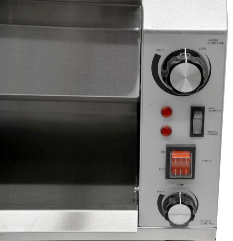 Omcan CE-CN-0254-T 22 In. Conveyor Toaster, 9.5" Opening, 1,800W, Variable Speed, Stainless Steel